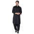 Black Cotton Pathani Kurta