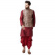 Dhoti Kurta - Mens Embroidered Jacket Dhoti Kurta