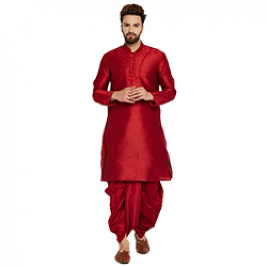 Mens Royal Silk Blended Kurta Set 