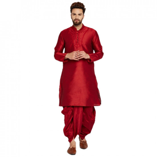 Mens Royal Silk Blended Kurta Set 