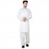 Offwhite Cotton Linen Pathan Suit